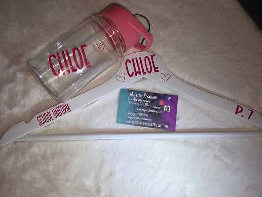 School water bottle & hanger