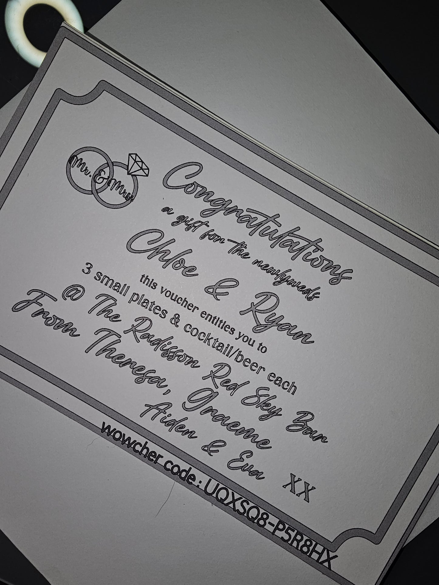 Gift Voucher/ Scratch Card Reveal