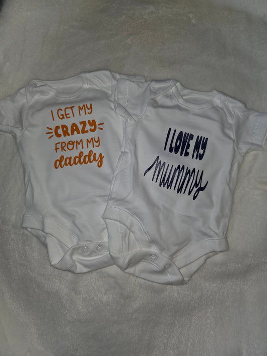 Baby Vests With Slogan